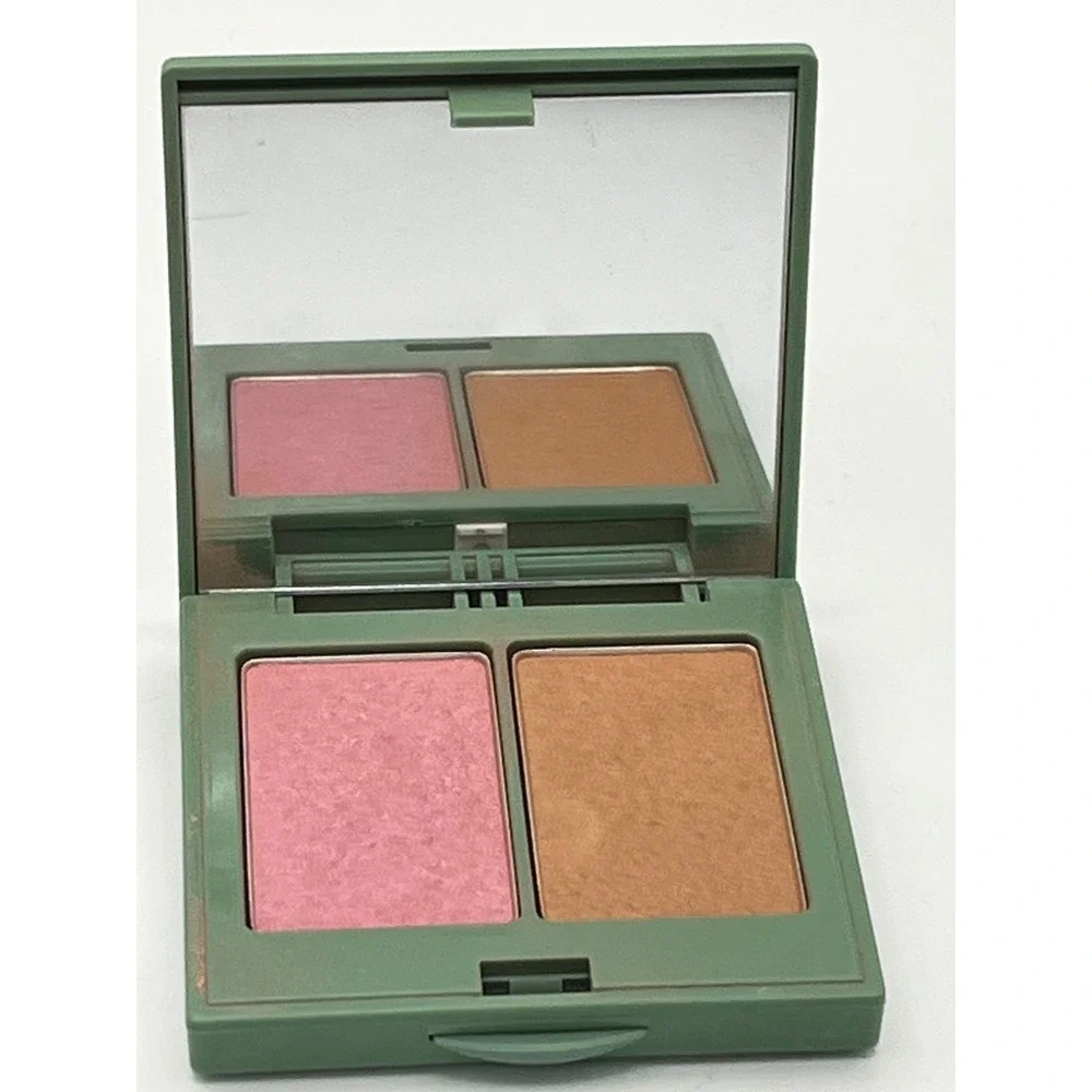Clinique Blush & Bronze Duo Iced Lotus Blush Sunkissed Bronzer  Compact Mirror